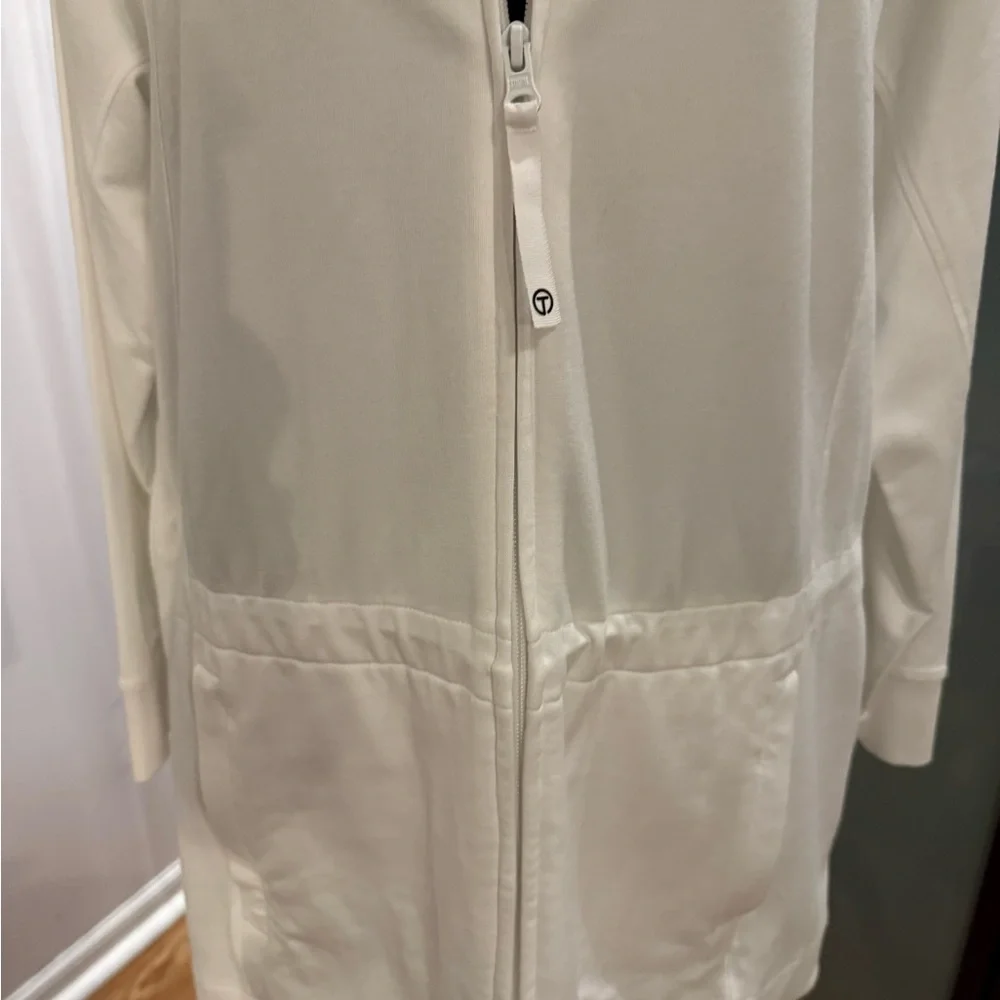 T by Talbots White Full-Zip Jacket - Picture 2 of 7